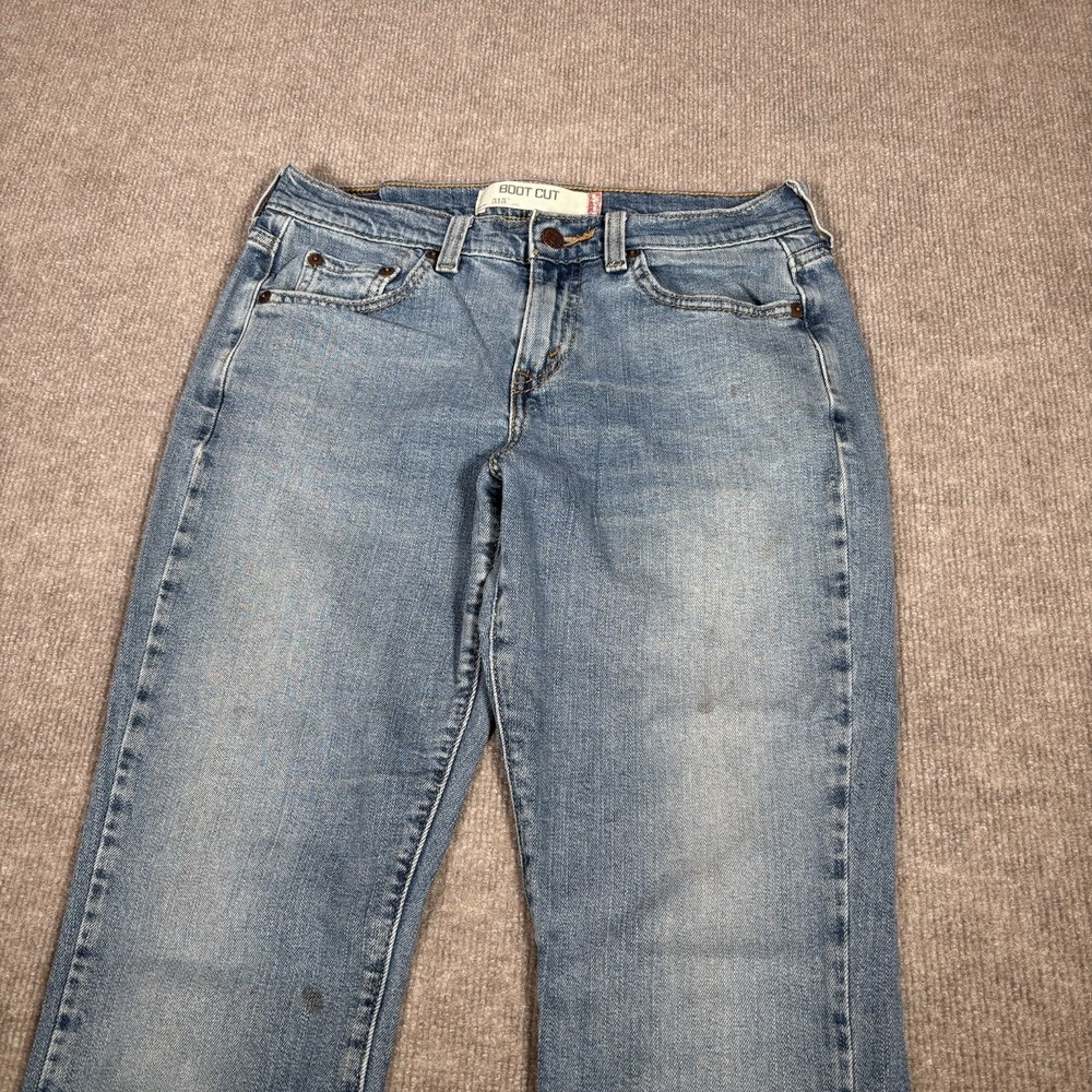 Vintage Levis 515 Jeans Womens 4S Bootcut Light Wash Blue Denim Western Y2K - Picture 2 of 16